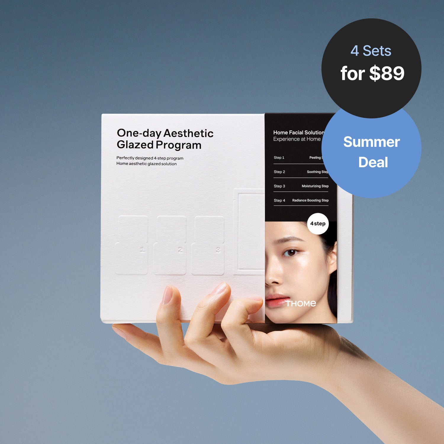 THOME G-Peel Program One Day Kit |  4-Step Facial Skin Cycling from Seoul | For All Skin Types, Including Sensitive & Dry Skin | Perfect for Skin Turnover & Strengthening the Skin Barrier (1 kit OR 4 kits)